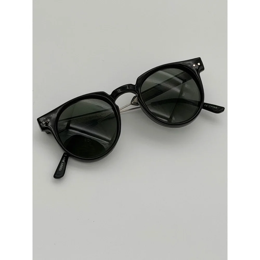 Spitfire England Teddy Boy Black Frame Black Lenses Sunglasses UV Protection